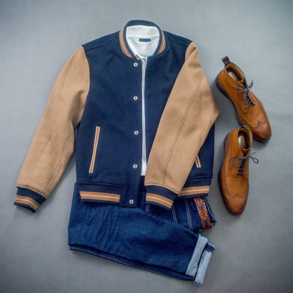 podstawy stylu preppy dandycore kurtka college polo brogsy jeansy kapsułkowa garderoba