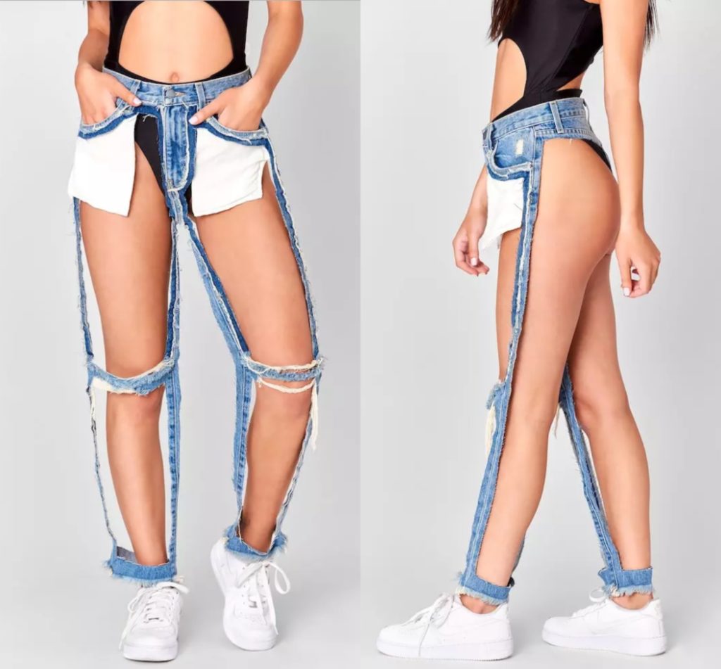 5 modnych rzeczy które nie mają sensu jeansy z dziurami carmar denim extreme cut out jeans